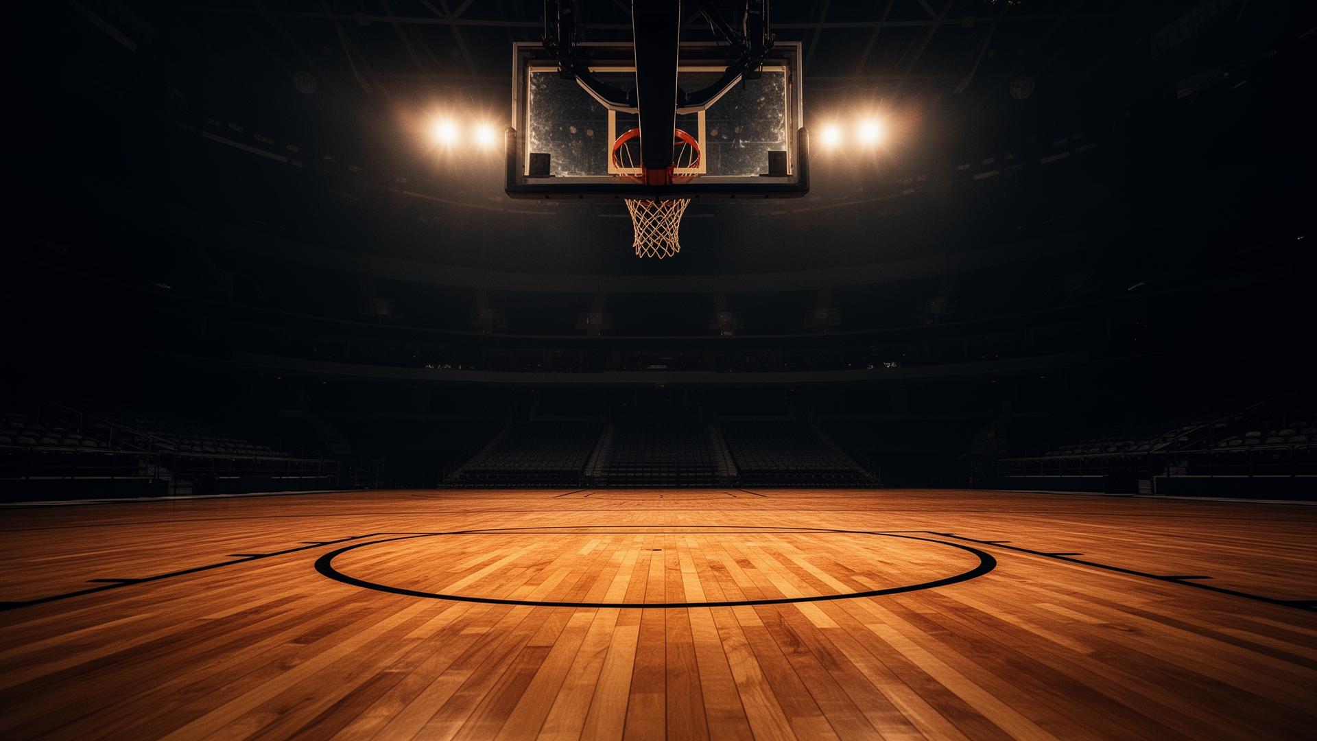 Basketball court arena